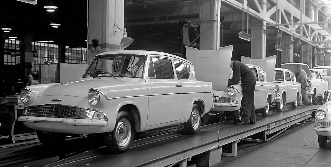 Cars coming off the marina works