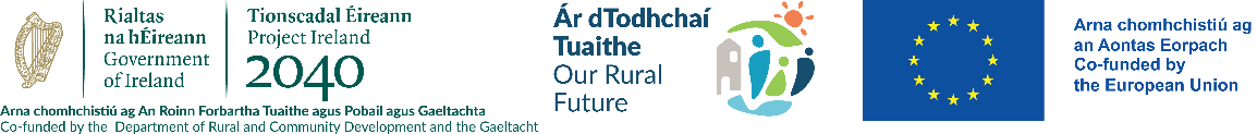 Government of Ireland, Project Ireland 2040, Our Rural Future, co-funded by the European Union