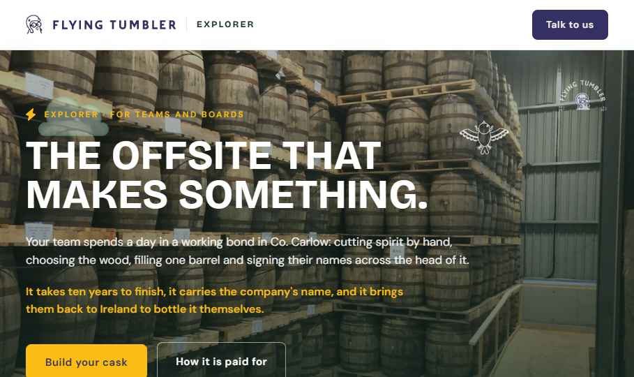 The corporate client page