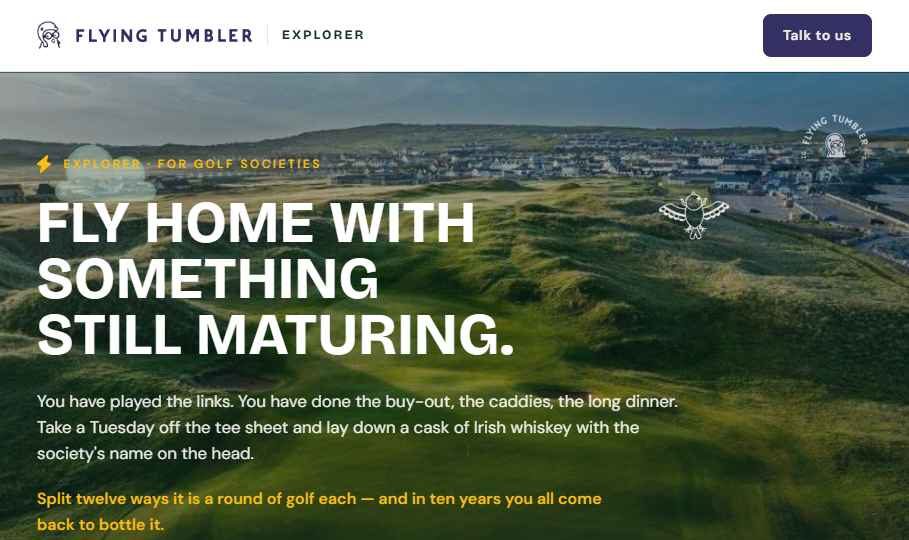 The golf societies client page