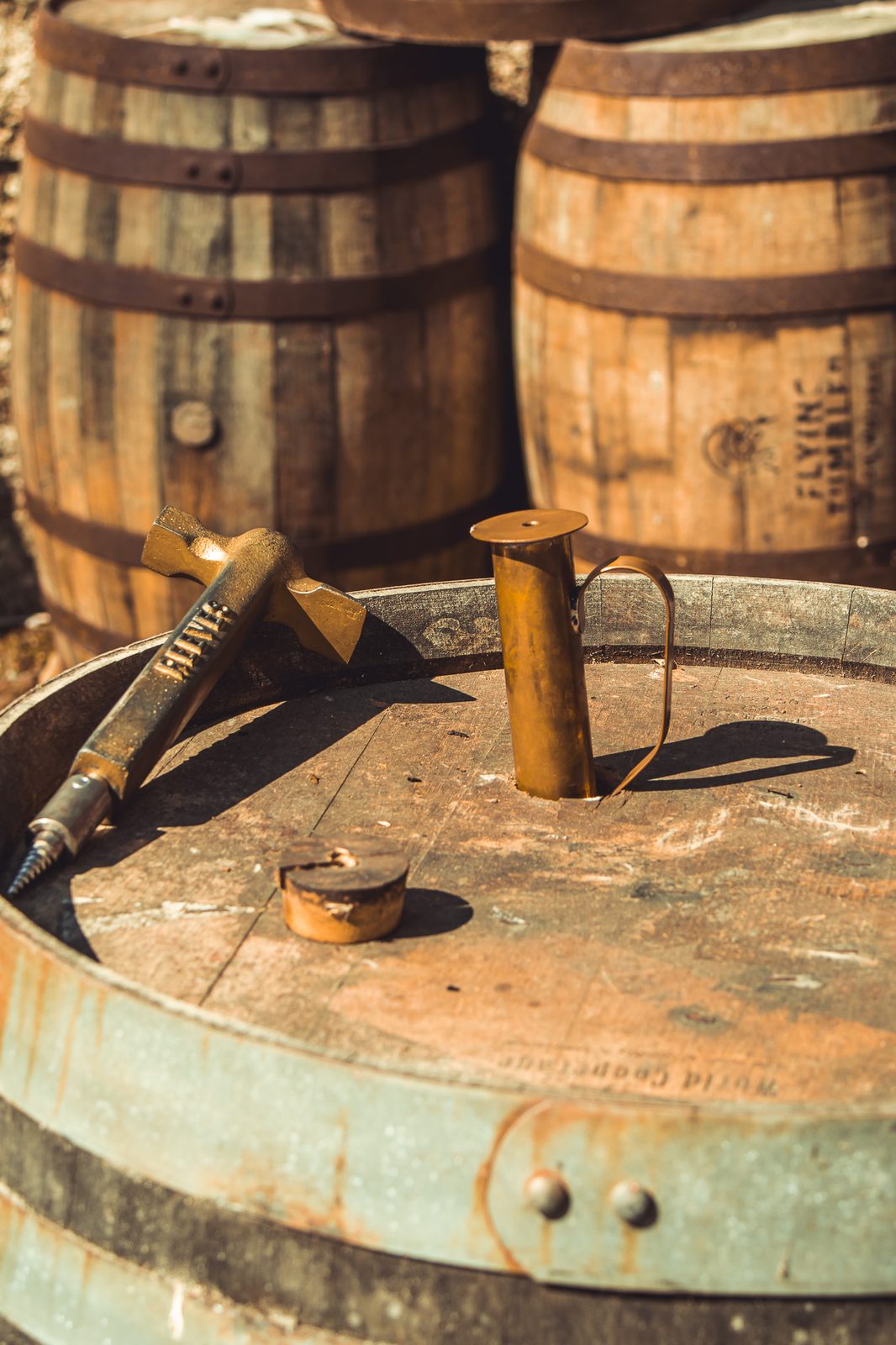 Bung tool on a barrel
