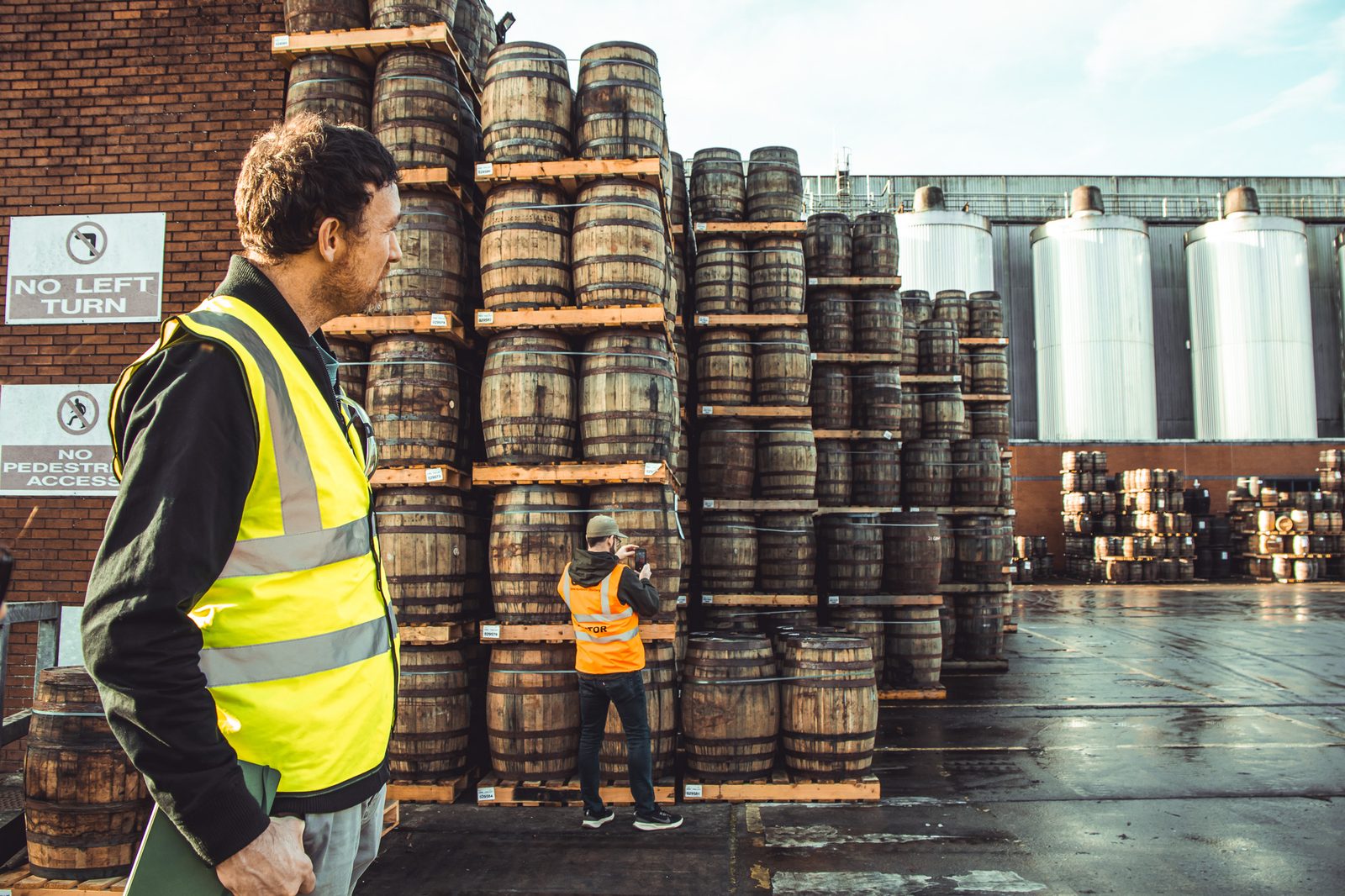 Barrels in the farm yard
