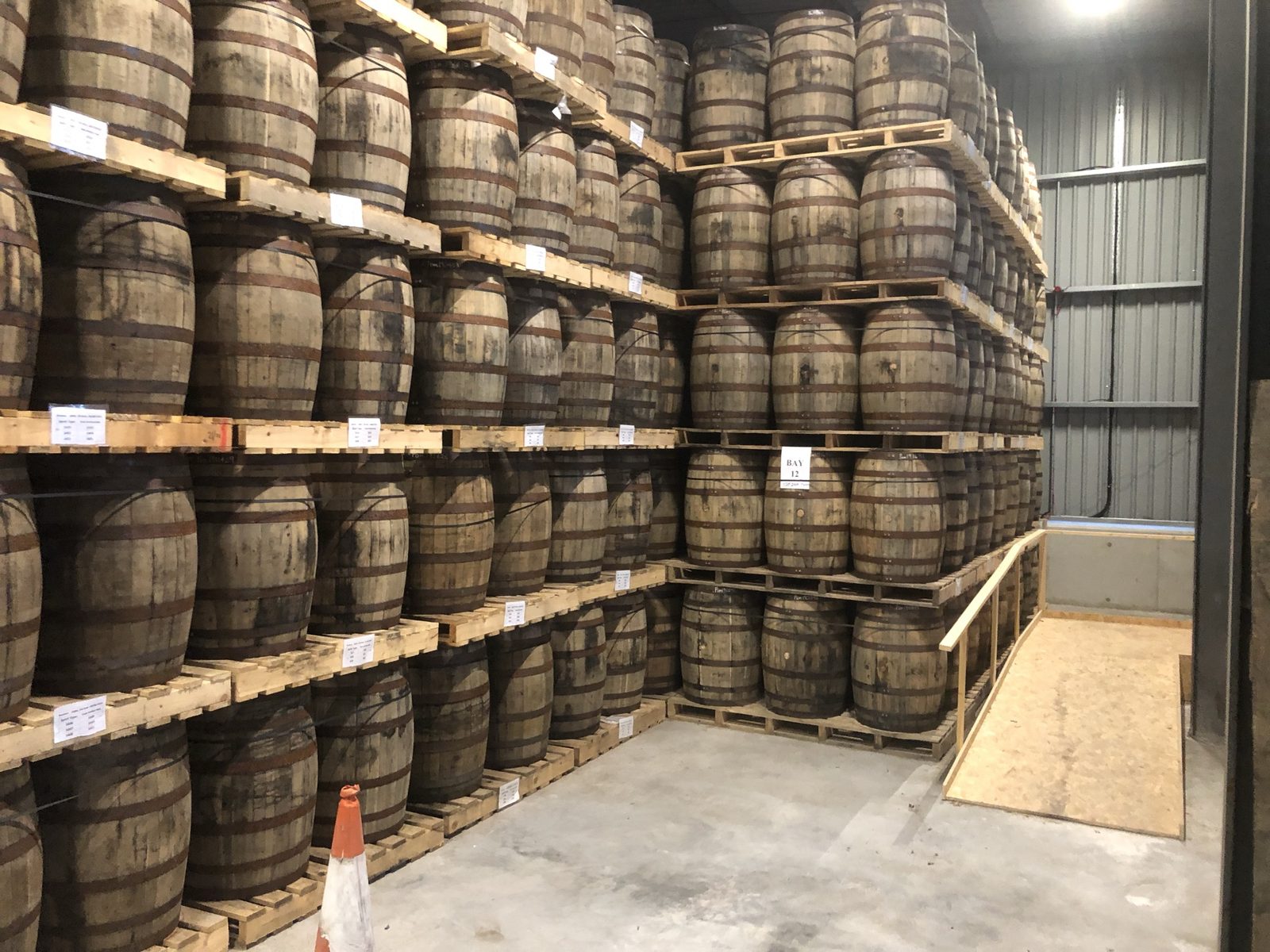 Racking inside the bond at Larch Grove
